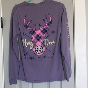 Simply Southern Hey Deer Long Sleeve Tee - SM